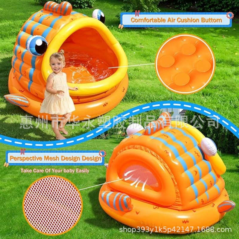 Inflatable summer swimming pool for swimming for early age