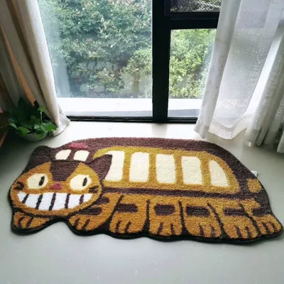 Japan and South Korea Miyazaki Animation Surrounding Totoro Bus Mat Carpet Entrance Mat Cartoon Cute Alien Carpet