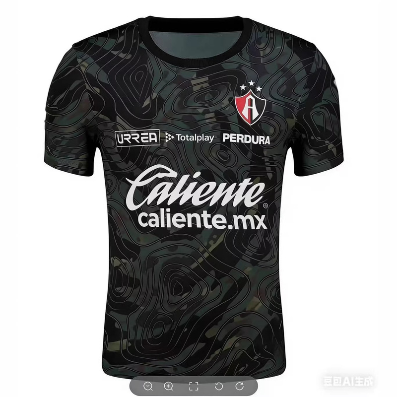 2025 New Mexican Team Camouflage Print Short-Sleeved T-Shirt Men's Sports Casual Jersey Round Neck Breathable Quick-Drying Top