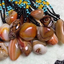 天然马达加斯加缠丝玛瑙原石天眼象形手把件吊坠摆件缠丝玛瑙衣链