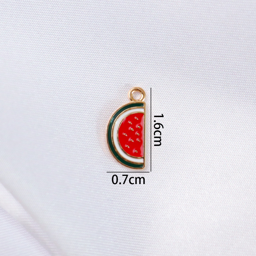 Colgante de frutas de aleación con gota de aceite, DIY pulseras y pendientes