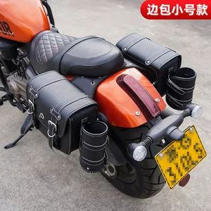 Electric Vehicle Helmet Stylish — Motosiklet ləvazimatları və aksesuarları - small-size-retro-motorcycle-side-bagexcluding-side-bag-bracket