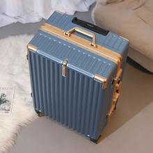 行李箱女耐用铝框静音万向轮拉杆箱子行李箱密码旅行箱拉杆箱24寸