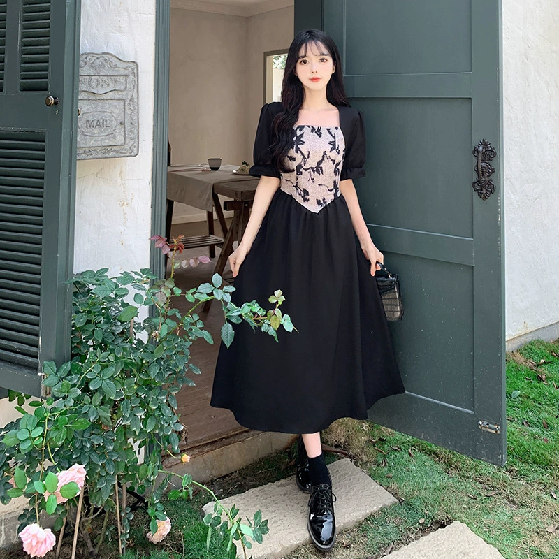 #814 Реальный выстрел по реальной цене Летнее Новое дизайнерское длинное платье с узким поясом и сшитым поясом для похудения высококачественное платье