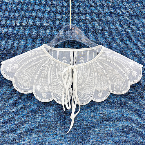 New style organza embroidery hollow four seasons lace shawl women's fake collar with decorative collar flower manufacturer wholesale