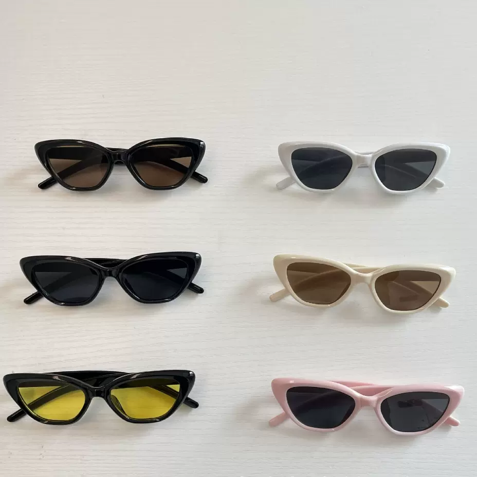 艾摩贝贝ins儿童韩版猫眼眼镜男女童复古洋气凹造型太阳镜遮阳镜