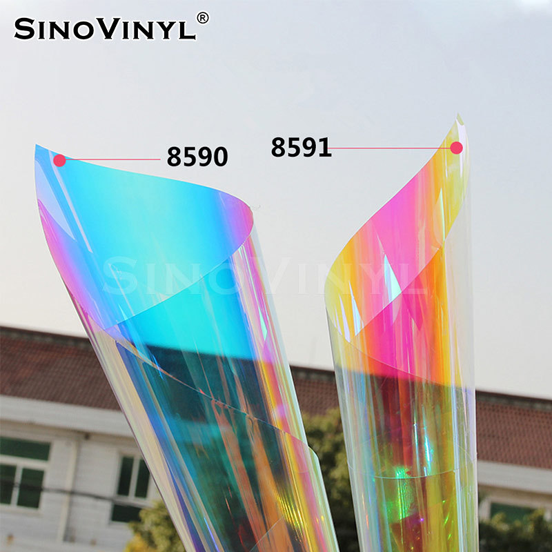 Xinlang edificio Arco Iris película de vidrio Oficina Peep-prueba privacidad Etiqueta de vidrio de color transparente translúcido etiqueta de la ventana
