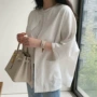 大码宽松拼色新款上衣