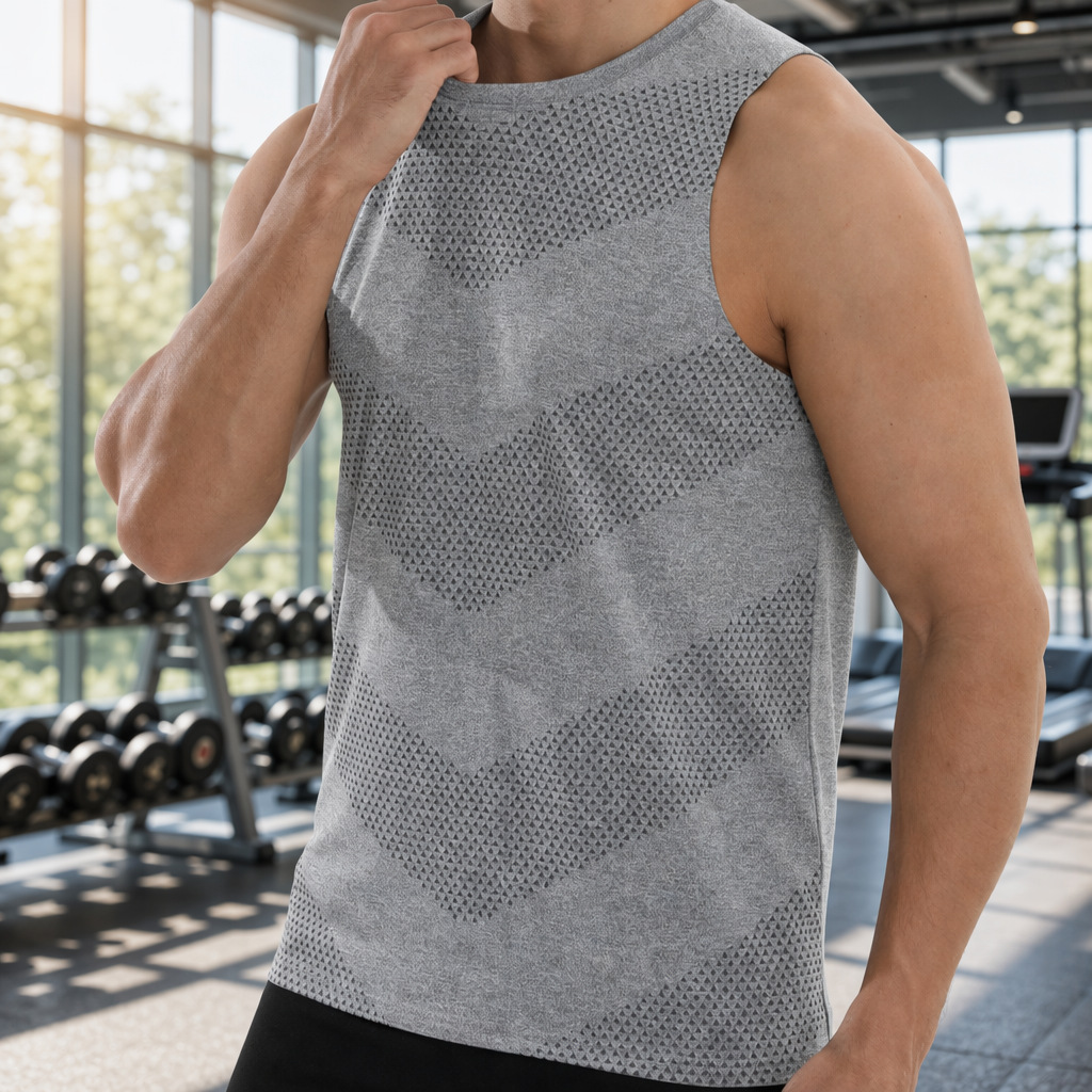 Chalecos de secado rápido para hombres transfronterizos estampados baloncesto de verano corriendo Fitness elasticidad transpirable chalecos de maratón para hombres image 1
