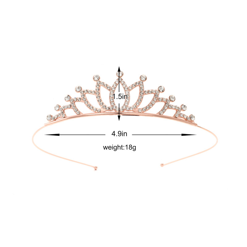 Diadema con Corona de Princesa Infantil de Metal Galvanizado para Cumpleaños y Fiestas image 43