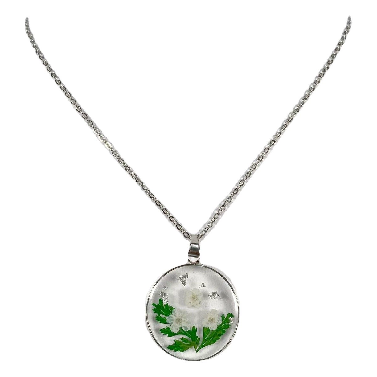 Айви День Святого Валентина Подарок Смола Сухое цветочное ожерелье Творческий настоящий цветок Модный кулон украшения День рождения Цветок