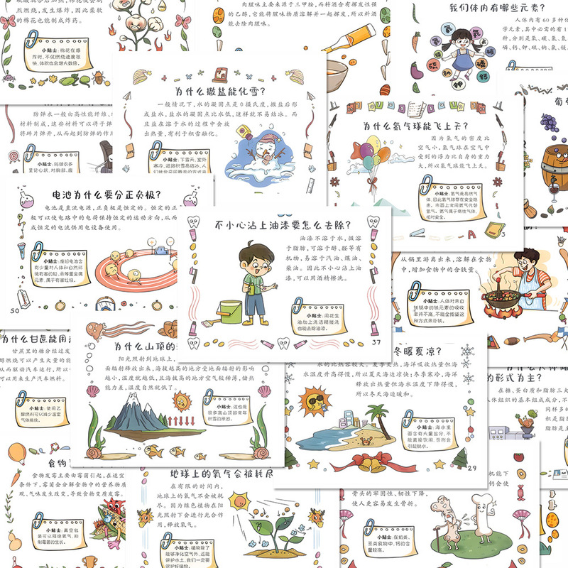 108张物理小知识贴纸儿童科学原理启蒙专用笔记本iPad贴画防水|undefined