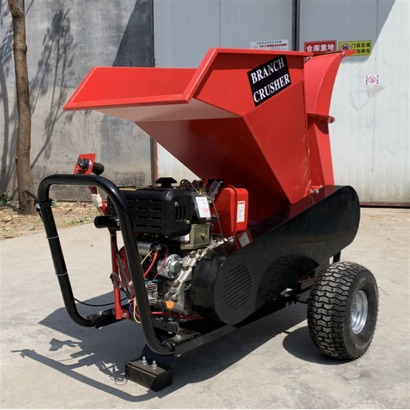 树枝粉碎机 果园碎枝还田机 电启动柴油碎枝机 干鲜枝条切碎机