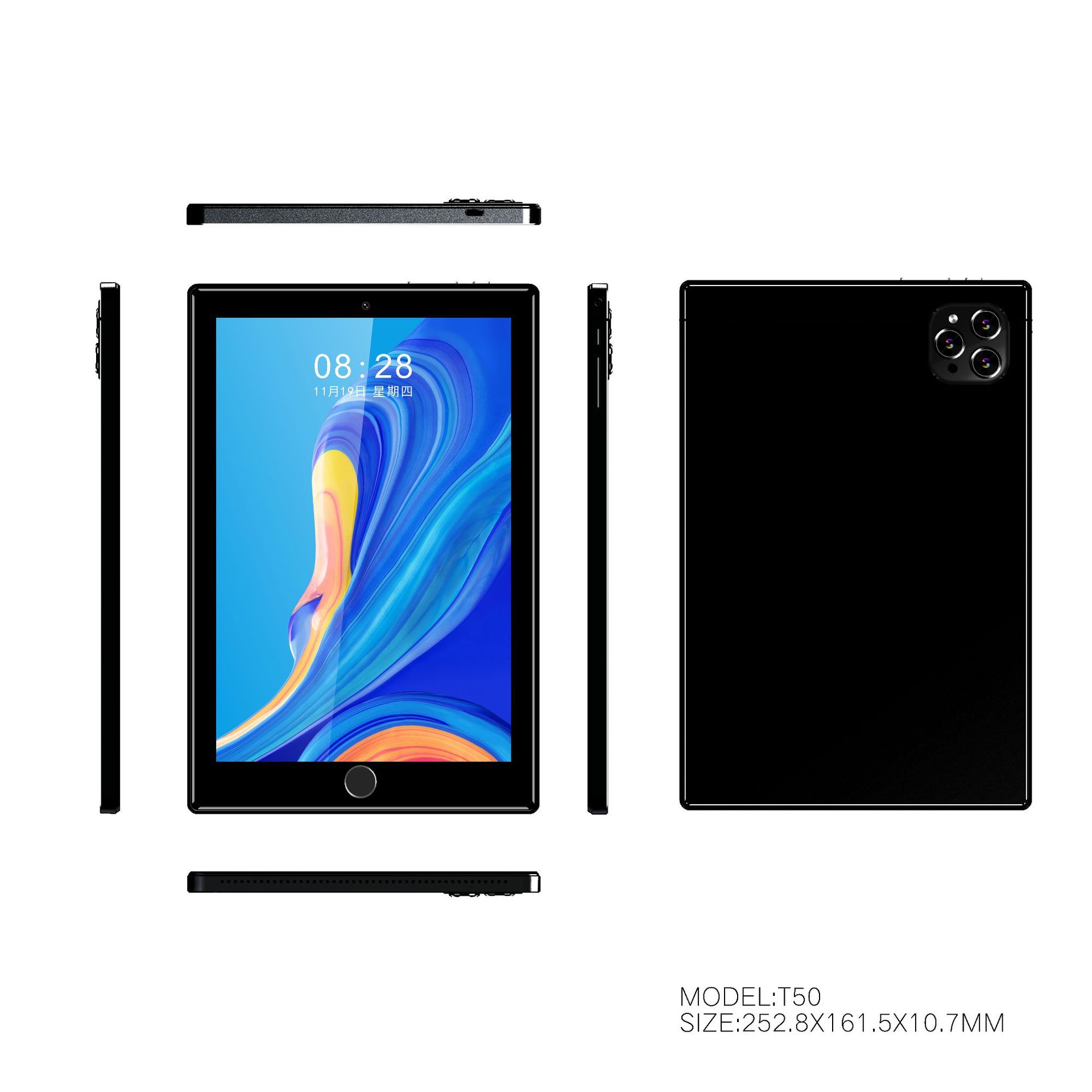 Cross-Border Foreign Trade New Model Anzh T50 Tablet Computer 10.1inch Android 4g Can Make Calls Pad6Spro