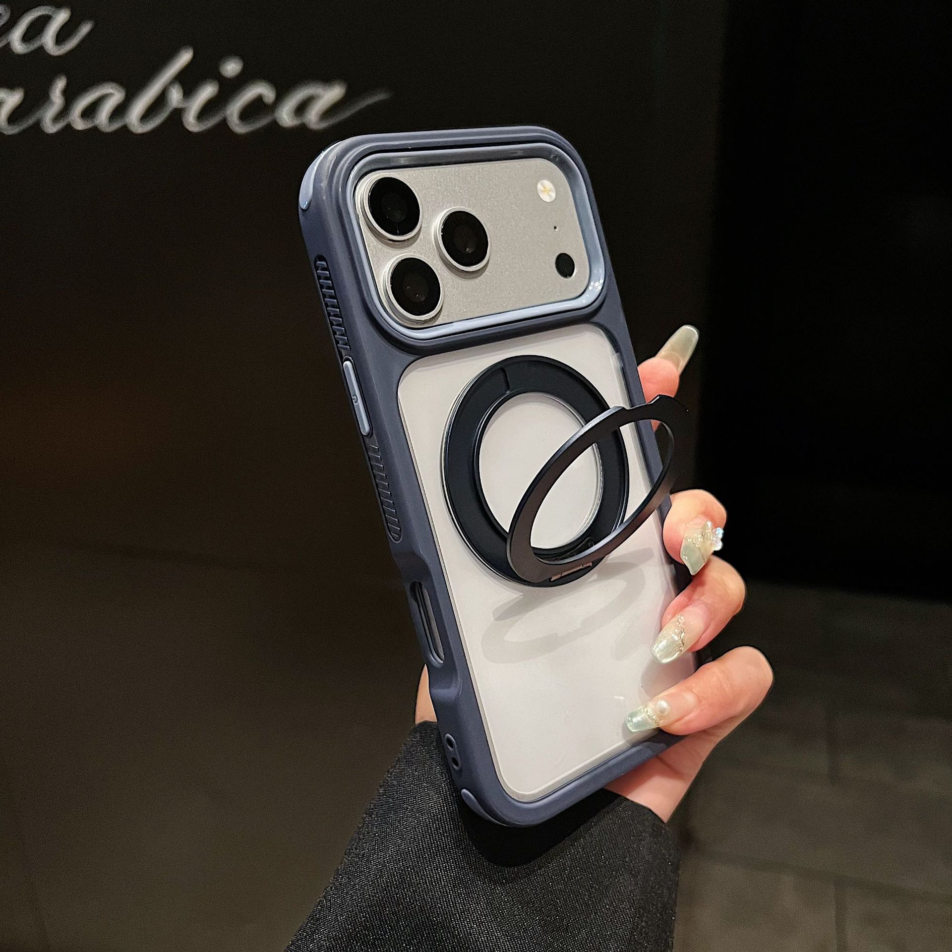 Funda con Soporte Magnético para iPhone 18 Pro Max PC Giratoria 360 Grados Anticaídas