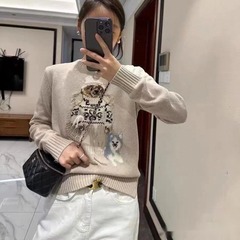 ポニー ~ 秋冬の新型の美ラードの限定の二ハの古いお金は刺繍を分けて毛を掛けます。