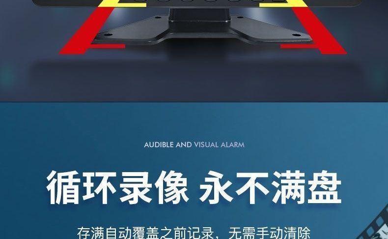 24V semi-trailer front and rear camera recorder with high-definition night vision, 12V dual-camera reversing image integrated device for trucks