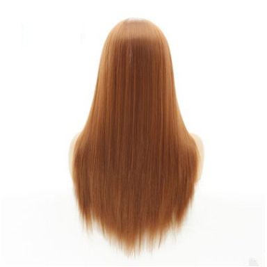 Funda de peluca europea y americana de Amazon Funda de pelo liso de punto medio 30 # Peluca de encaje frontal de fibra química de color Funda para el cabello LW0166