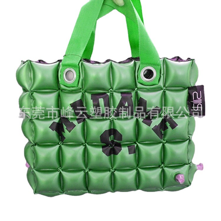 批发PVC充气泡泡袋充气购物袋独特时尚环保手提袋充气pvc沙滩袋