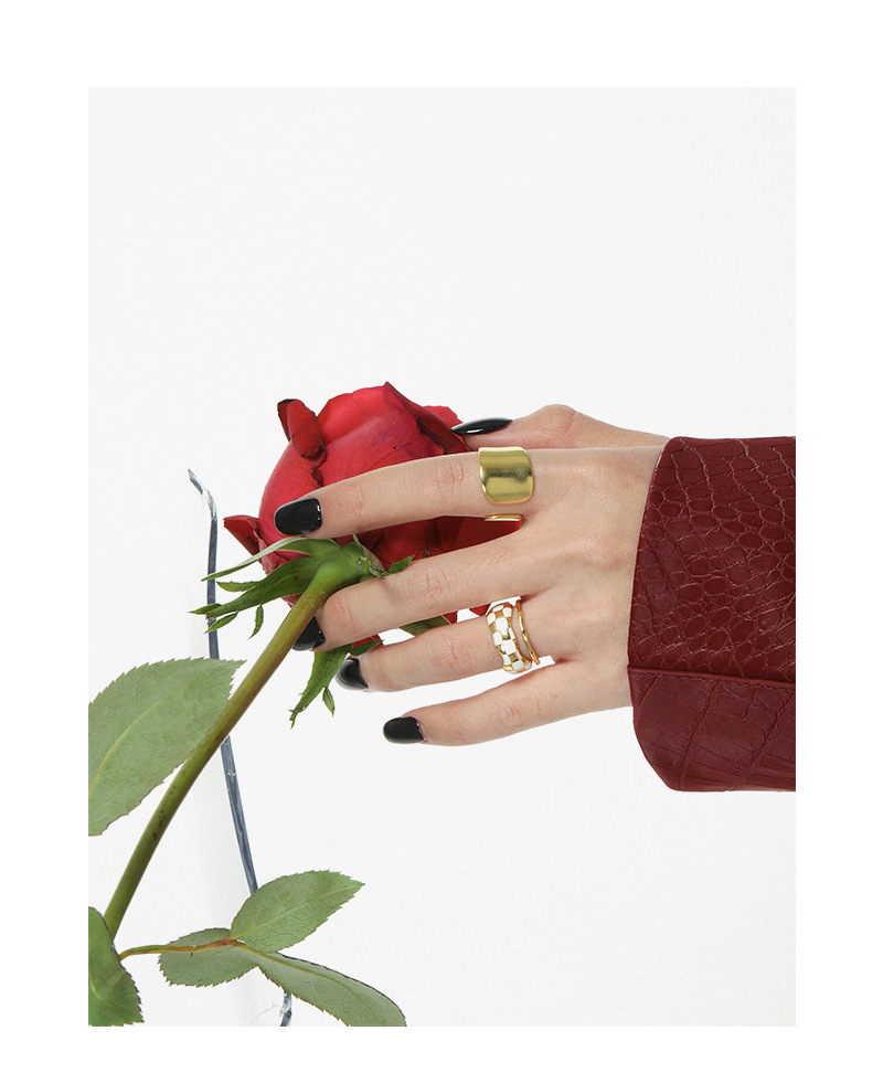 Fashion Geometric Sterling Silver Irregular Plating Open Ring 1 Piece