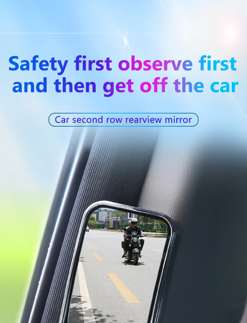 Car Rearview Mirror, Auxiliary Steering Mirror, Flexible, Compact, Multi-Angle Mirror, Convenient 3D Viewing Mirror, High-Looking Steering Mirror