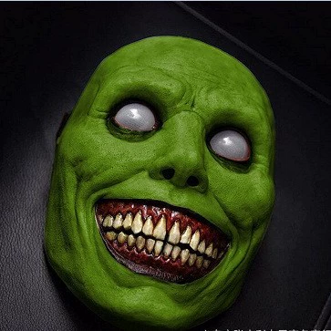 Latex eye mask exorcist green