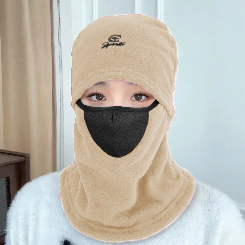 防风保暖冬天套头帽女骑行加绒脖套围脖女帽子围巾一体套头帽男士|undefined