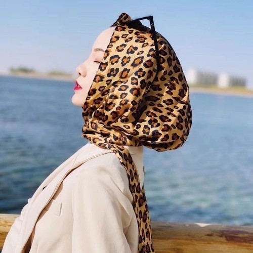 Spring and summer new sun protection bag turban female anchor gauze turban satin ribbon hat versatile casual turban