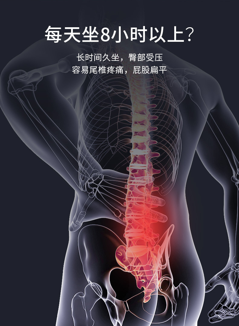 Ergonomic Lumbar Cushion Office Chair Lumbar Pillow Lumbar Support Back Cushion Lumbar Support Sedentary Car Seat Backrest
