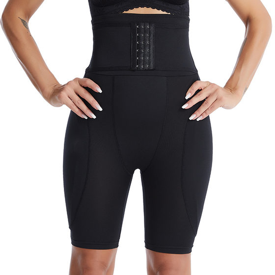Cross-border Women's Body-shaping High-waist Belly Pants Buckle-breasted Belly Pants Fake Ass PP Sponge Pad Hip-filling and Hip-filling Underwear