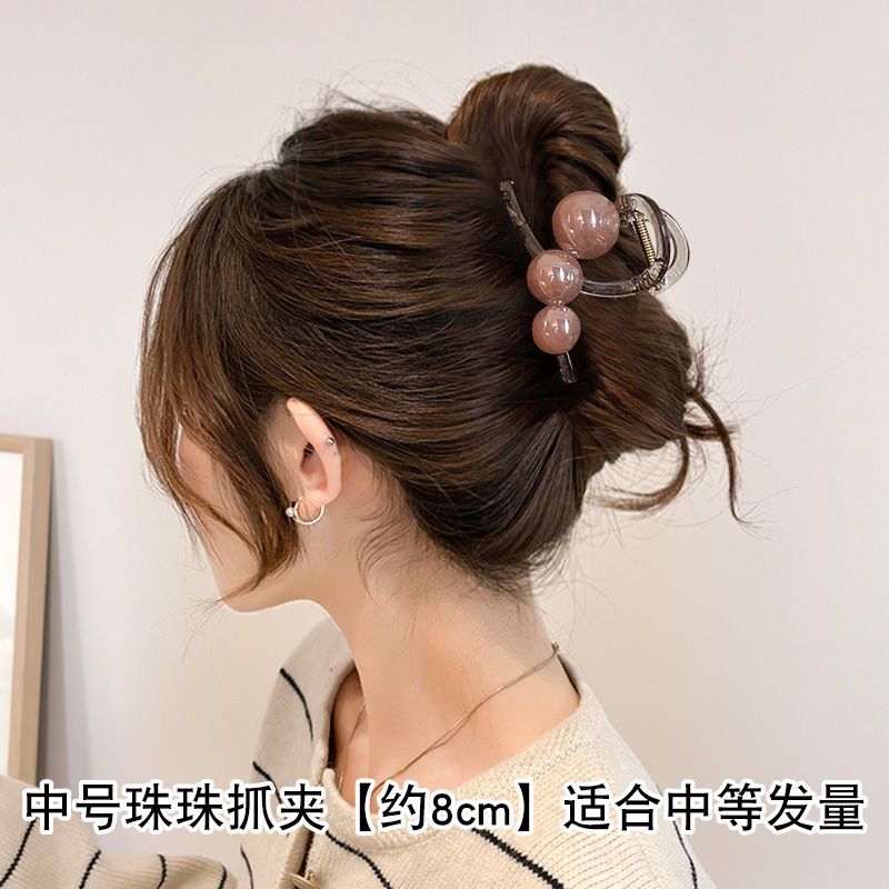 Acrílico grande, pinza de amor, pinza para el cabello, parte posterior de la cabeza femenina, pinza de tiburón, horquilla, pinza para el cabello, tocado, primavera y verano