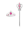 Set, children's accessory for princess heart-shaped, magic wand, “Frozen”