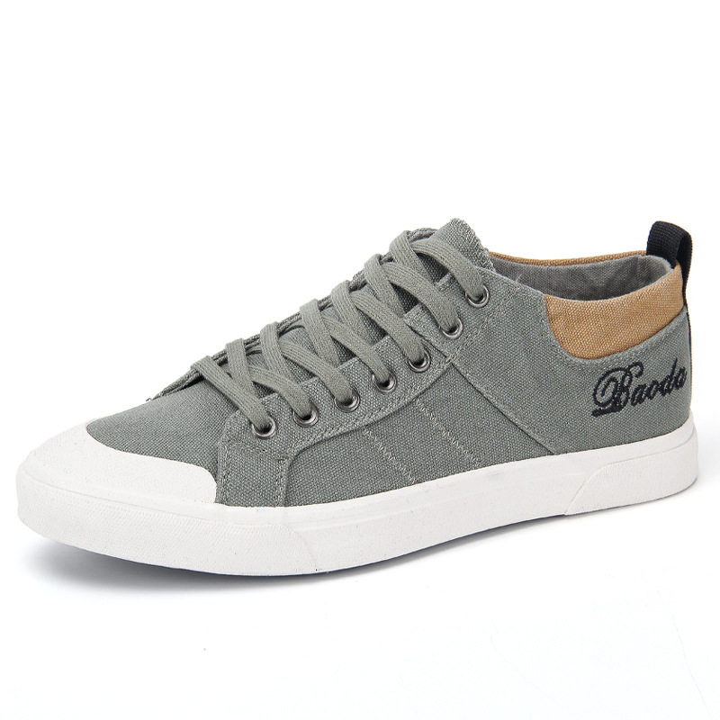 Atmungsaktive Herren Freizeitschuhe Canvas Low Top Sneaker_voghion.com