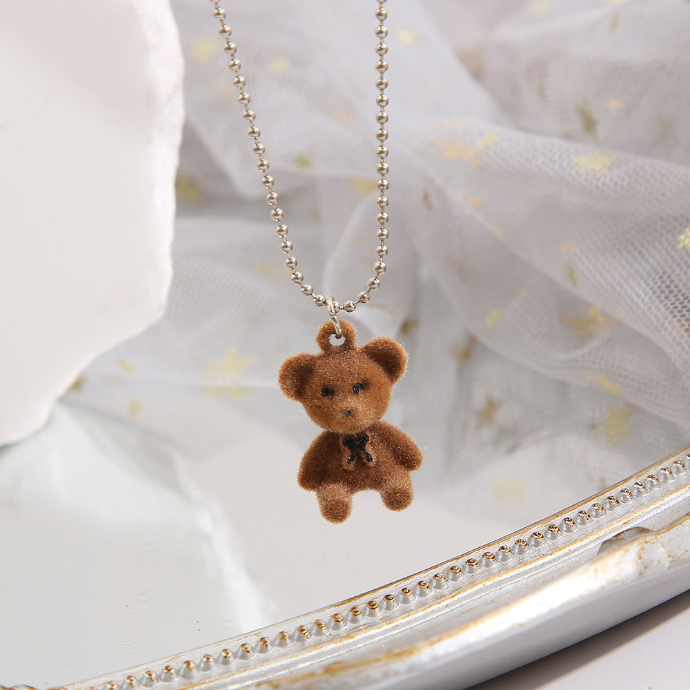 Cute Bear Alloy Plating Women's Pendant Necklace 1 Piece display picture 4