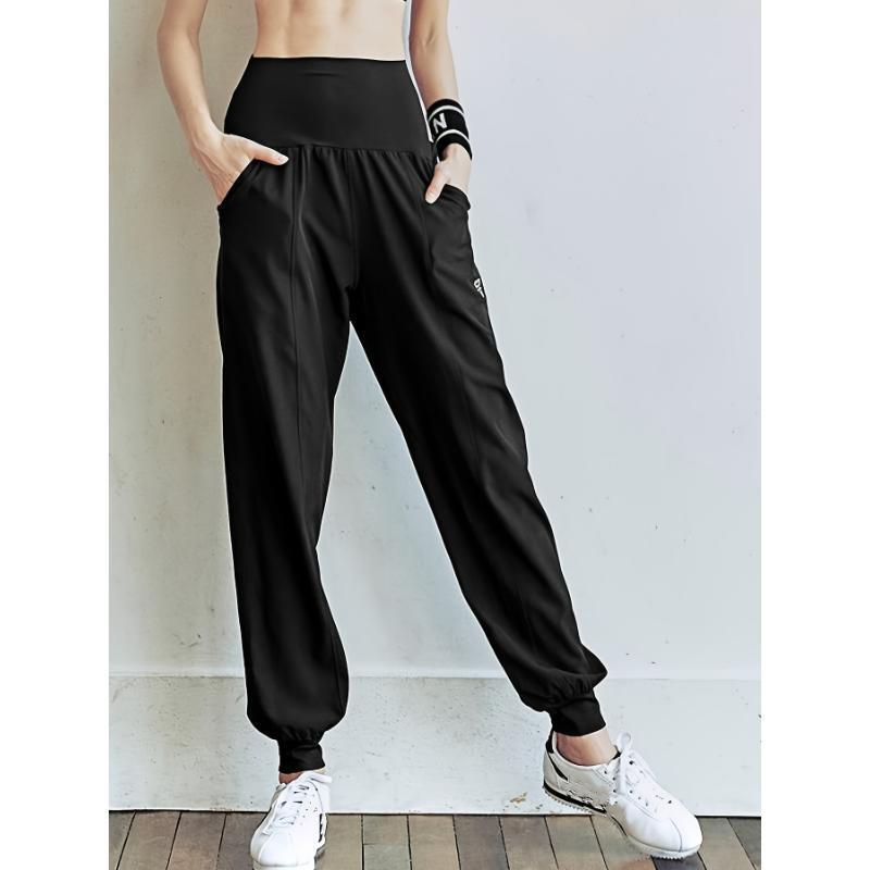 2025 New Cross-Border Dropshipping 2 Pieces of Women's High-Waisted Quick-Drying Jogging Pants, Loose Running Style