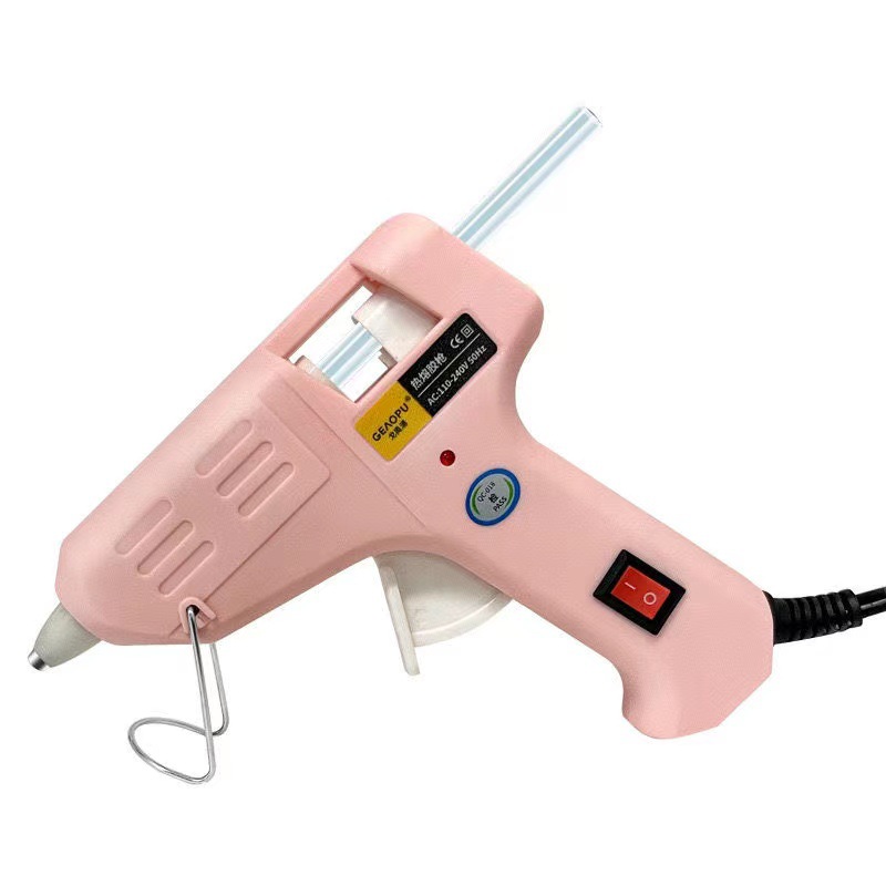 DIY20W pistola de pegamento de fusión en caliente hecha a mano macaron color pistola de pegamento