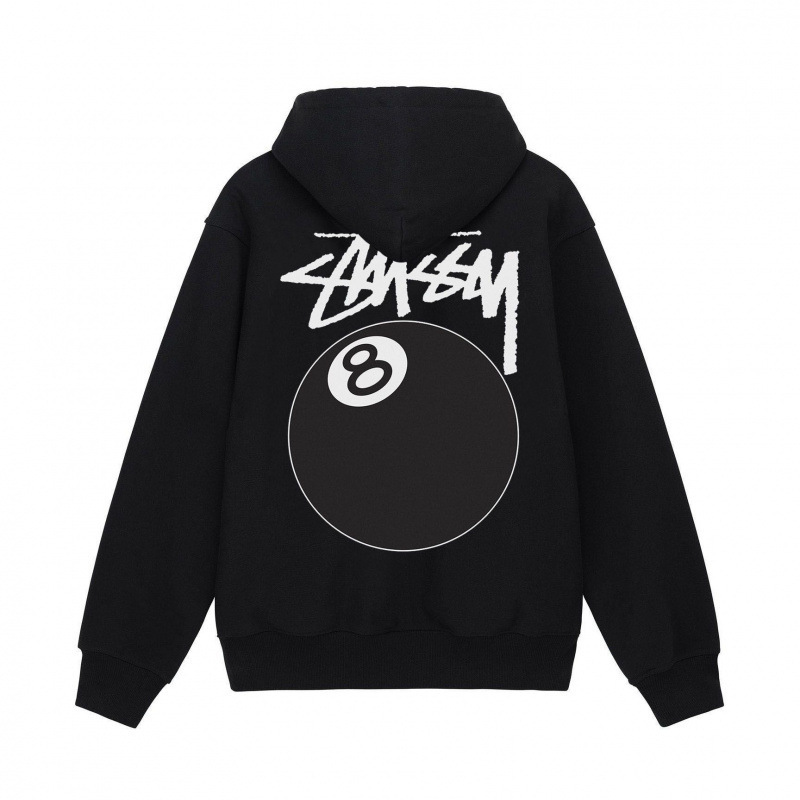 Stussy 2026 trendy basic model billiard terry hooded sweatshirt for men, high-quality pullover hoodie