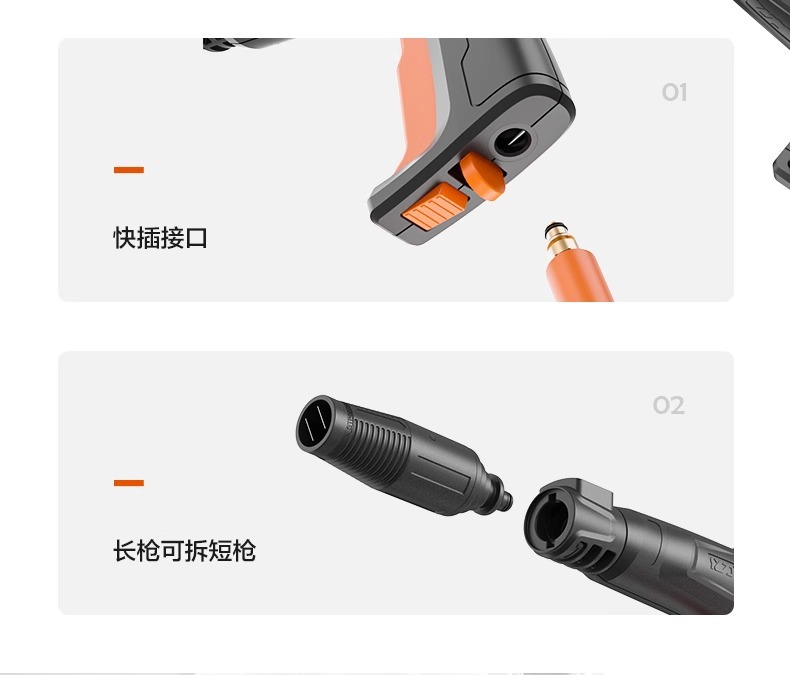 Yili 4420/21/22 Car Washing Machine for Home Use, High-Pressure, High-Power Car Wash and Floor Cleaning Water Gun Pump, Sensor Version, Smart