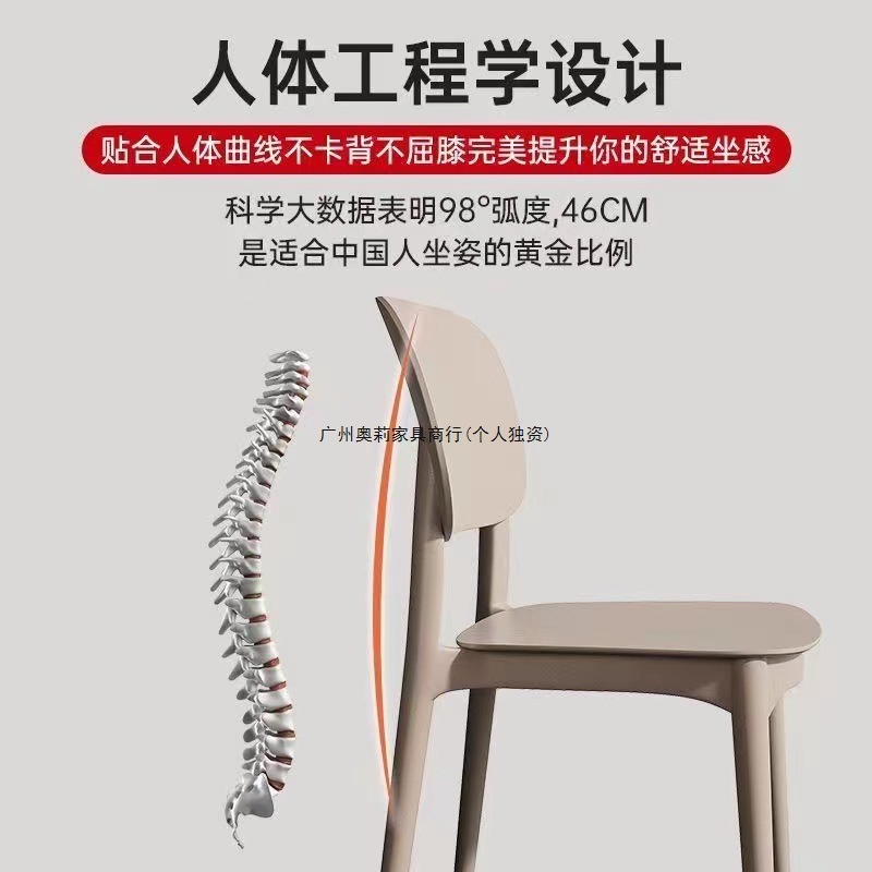 塑料餐椅家用现代加厚靠背凳子北欧餐桌餐椅久坐舒服高级塑料椅子|undefined