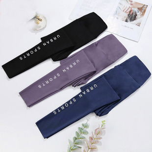 Cross-Border Yoga Leggings for Women, Letter Style, Spring and Summer Thin Style, Slimming Barbie Pants, High-Waisted Nine-Point Pants, Plus Size Wholesale