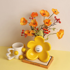 貝漢美かわいいins陶磁器笑顔花瓶高颜値玄関客間家庭装飾品引っ越しプレゼント