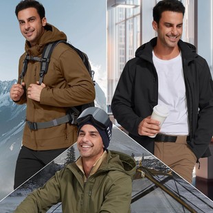Free Soldiers Cross-border Autumn and Winter Men's Soft Shell Charge Clothes Outdoor Hooded Men's Warm fleece-lined Charge Clothes Jacket