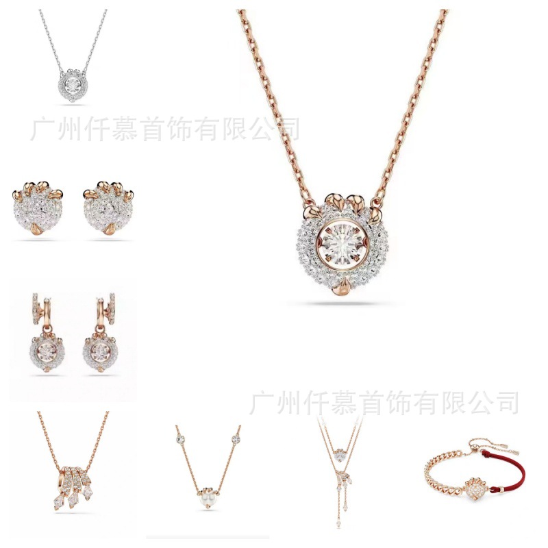 Shijia 1:1 replica Dragon & Phoenix dragon claw necklace for women, Swarovski crystal earrings, bracelet, collarbone chain