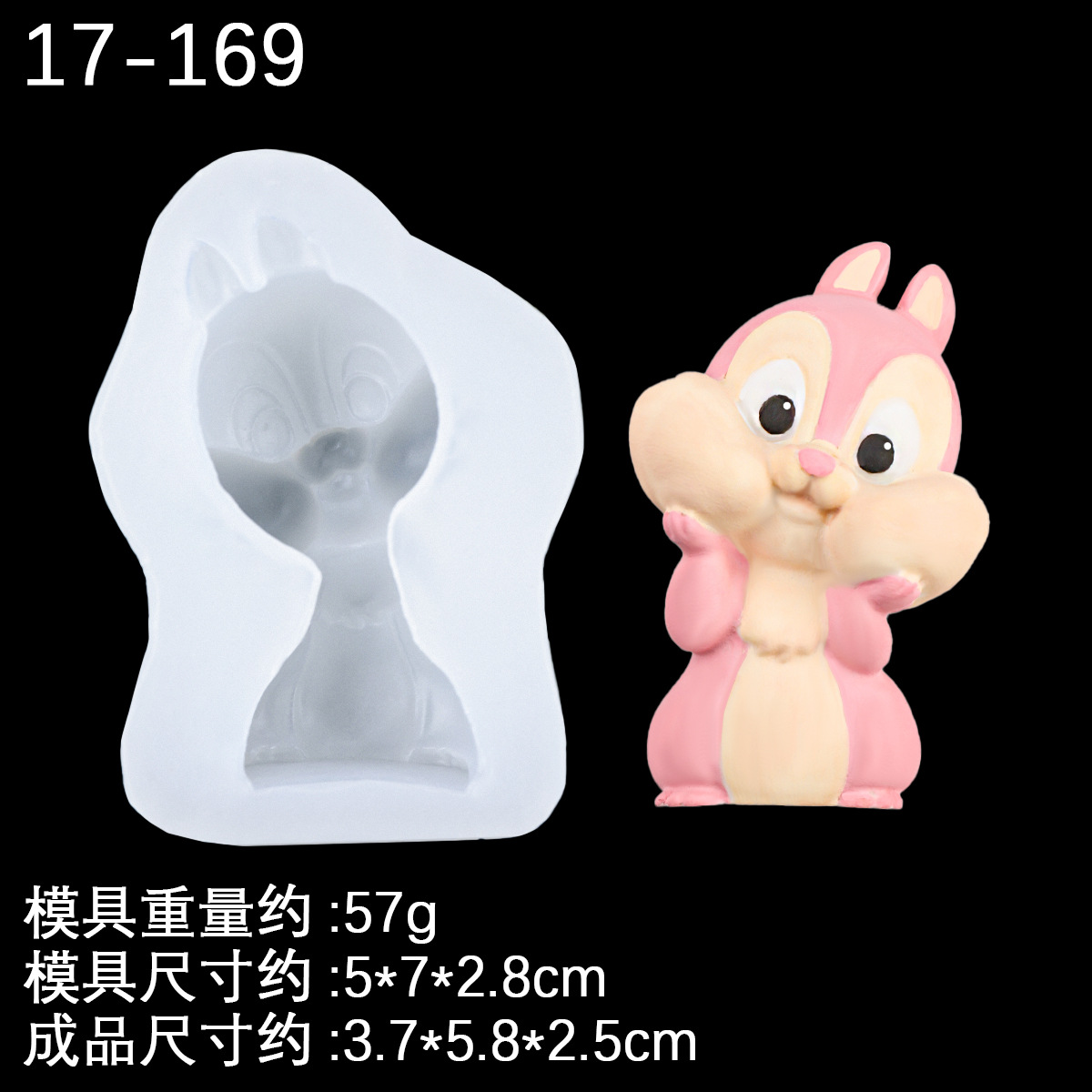 Fondant diy tema de dibujos animados ardilla pastel piñas molde de chocolate decoración molde de silicona epoxi yeso vela