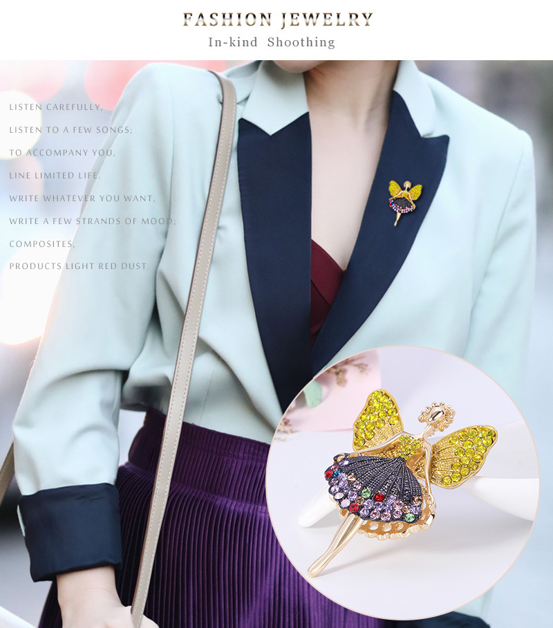 Retro Butterfly Elf  Alloy Rhinestone Brooch display picture 6