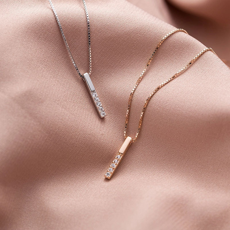 New European And American Style Alloy Geometric Full-diamond Necklace Collarbone Chain Jewelry For Women, Sold By_voghion.com
