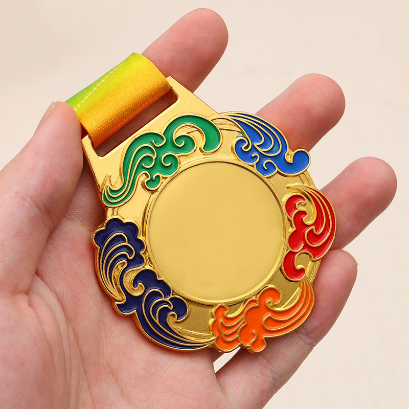 Medalla de metal general listado medalla de maratón deportivo escolar medalla conmemorativa oro plata cobre medalla listado