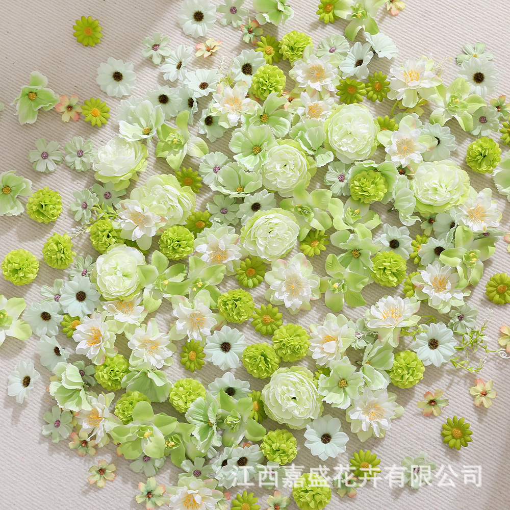 3-10cm套装仿真花头手工DIY簪花配件汉服发饰花朵材料花墙专用花