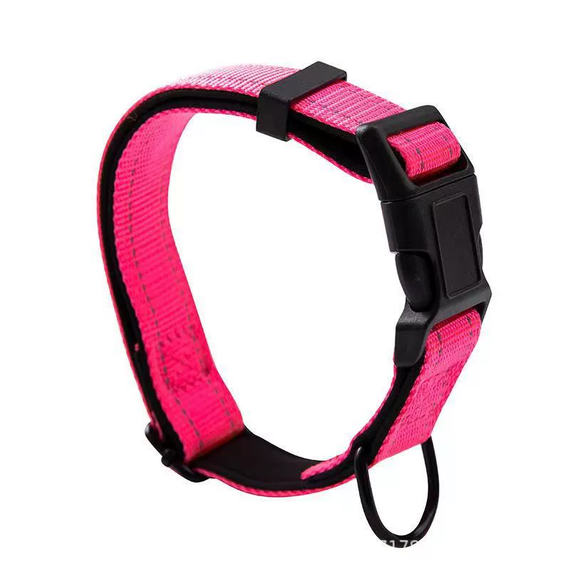Светоотражающий ошейник для собак Тяговая веревка Нейлоновая Регулируемая цепь для средних и больших собак Многоцветный дополнительный ошейник из ленты для домашних животных