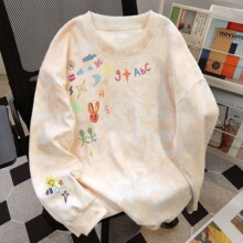 2025春秋季新款卫衣可爱中大童印花初中生长袖秋季洋气百搭上衣女